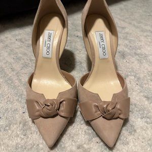 Jimmy Choo Ballet Pink Suede Twinkle Pumps